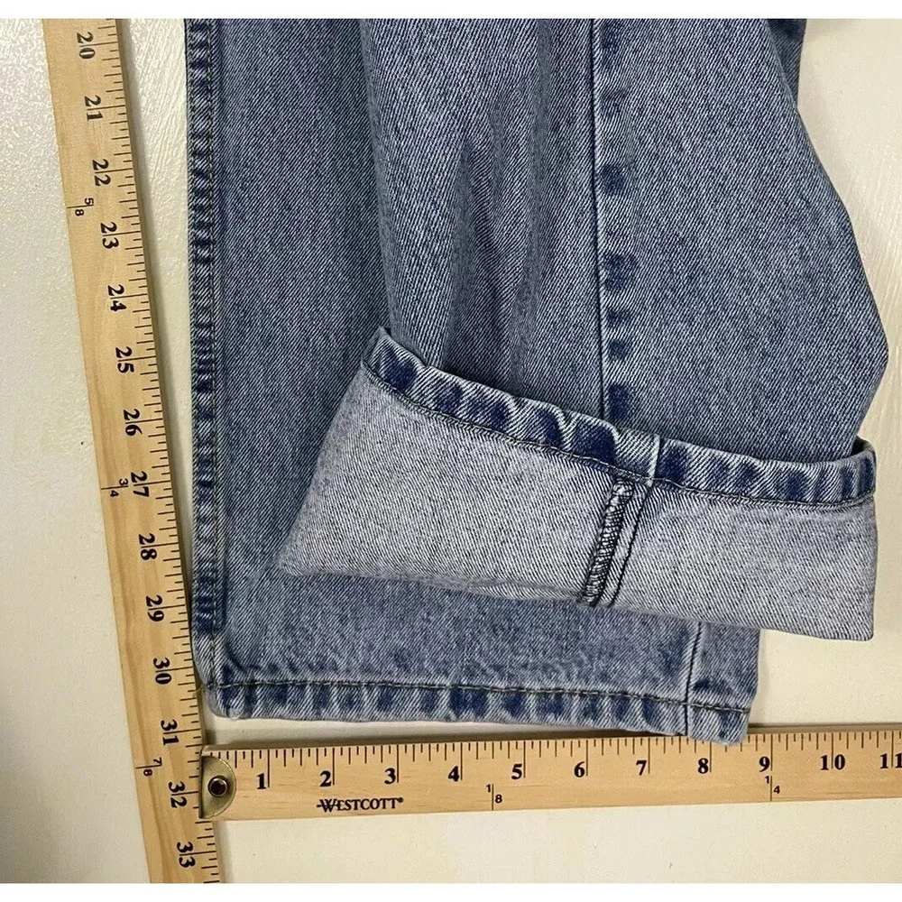 LEVI'S 505 Jeans Mens 42x32 Zipper Fly‎ Straight Fit Blue Denim Light Wash